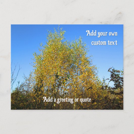 Sky Dancing Autumn Leaves - Personalisiert Postkarte (Vorderseite)