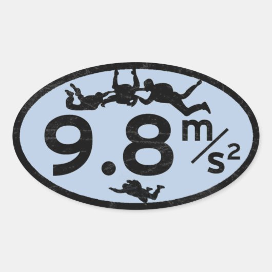 Sky Dive Gravity Ovaler Aufkleber (Vorderseite)