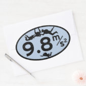 Sky Dive Gravity Ovaler Aufkleber (Umschlag)