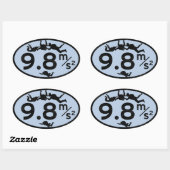 Sky Dive Gravity Ovaler Aufkleber (Blatt)