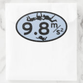 Sky Dive Gravity Ovaler Aufkleber (Tasche)