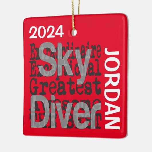 Sky Diver Extraordinaire CUSTOM Keramikornament (Links)