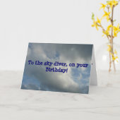 Sky diver Geburtstag Karte (Gelbe Blume)