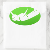 Sky Diver Icon Ovaler Aufkleber (Tasche)