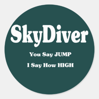 Sky Diver Runder Aufkleber