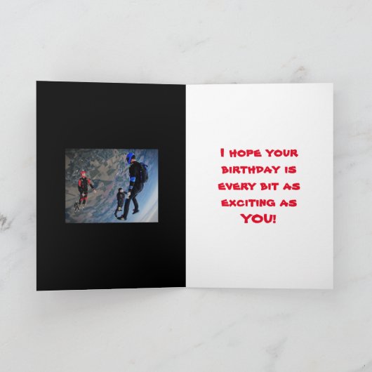 SKY DIVERS BIRTHDAY CARD DANKESKARTE (Innenseite)