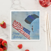 Sky Diving American Flag Serviette (Beispiel)