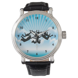 Sky Diving Design Watch Armbanduhr