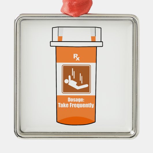 Sky Diving Is My Drug Ornament Aus Metall (Vorne)