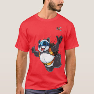 Sky Diving Panda Bär - gefährdete Adrenalin Seek T-Shirt