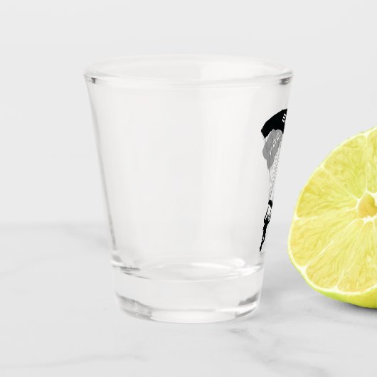 Sky Diving Parachuting Design Shot Glass Schnapsglas (Links)