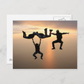 Sky Diving Postkarte (Vorne/Hinten)