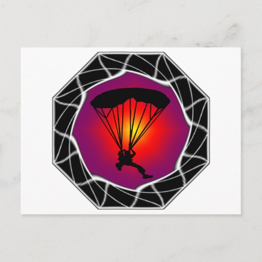 SKY DIVING READY POSTKARTE (Vorderseite)