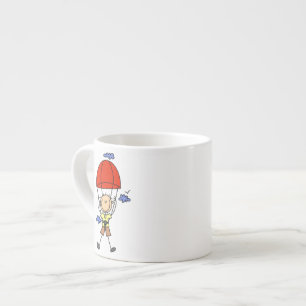 Sky Diving Strichmännchen Espressotasse