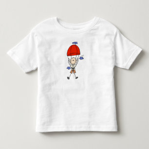 Sky Diving Strichmännchen Kleinkind T-shirt