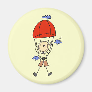 Sky Diving Strichmännchen Magnet