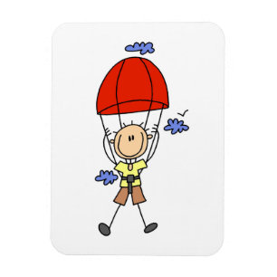 Sky Diving Strichmännchen Magnet
