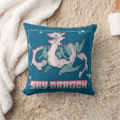 Sky Dragon, Pixel Art, pixelart Kissen (Decke)