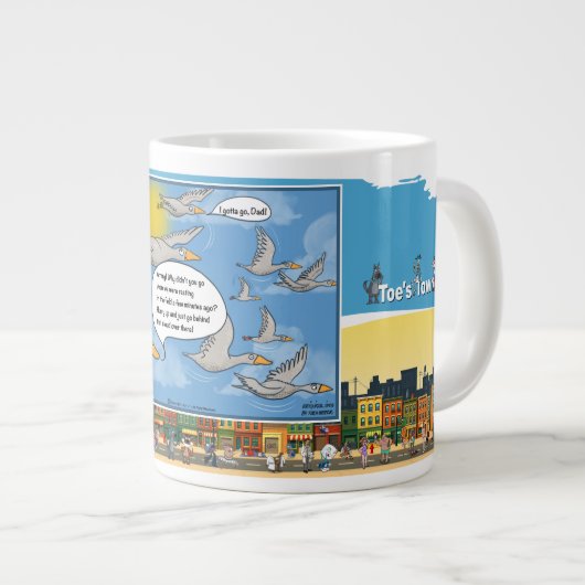 Sky Dumping | Vatertag Jumbo-Tasse (Vorderseite Rechts)