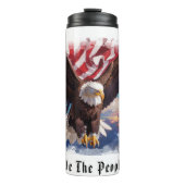 *~* Sky EAGLE Patriotic We The People Flag AP16 Thermosbecher (Vorderseite)