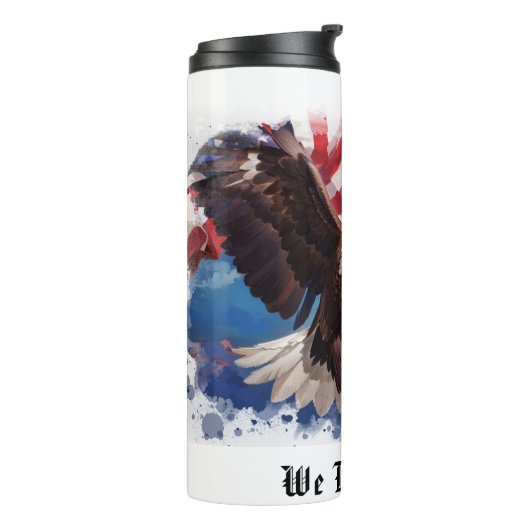 *~* Sky EAGLE Patriotic We The People Flag AP16 Thermosbecher (Nach links gedreht)