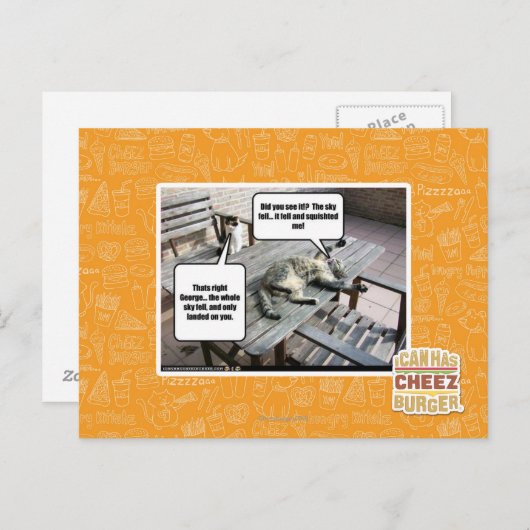 Sky fällt postkarte (Vorne/Hinten)