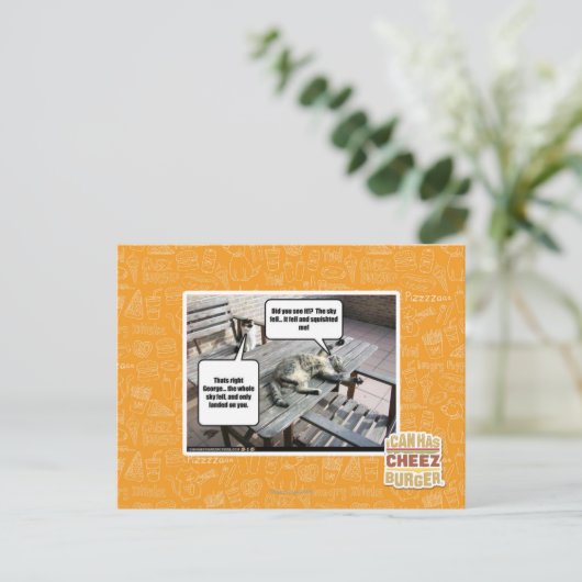 Sky fällt postkarte (Stehend Vorderseite)