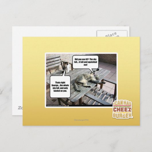 Sky fällt postkarte (Vorne/Hinten)