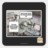 Sky fällt quadratischer aufkleber (Vorderseite)