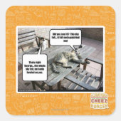 Sky fällt quadratischer aufkleber (Vorderseite)