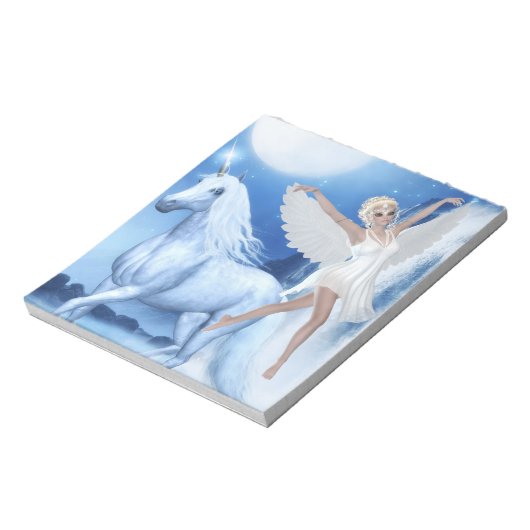 Sky Fee Asparas und Unicorn Notizblock (Rotiert)