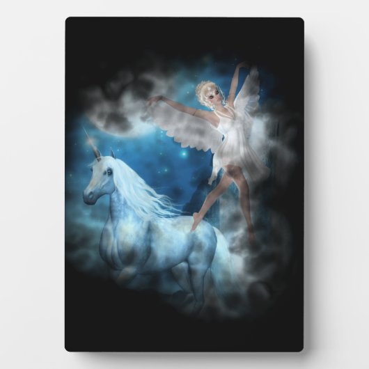 Sky Fee Asparas und Unicorn Vignette Fotoplatte (Vorderseite)