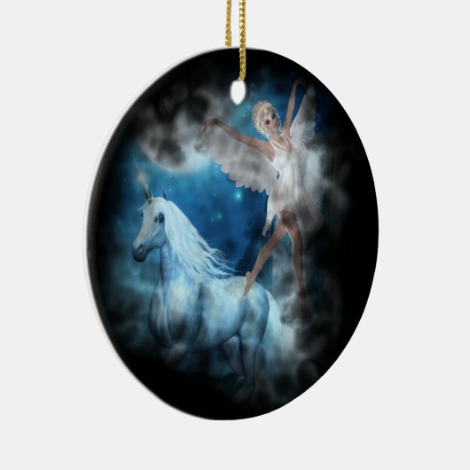 Sky Fee Asparas und Unicorn Vignette Keramikornament (Rechts)