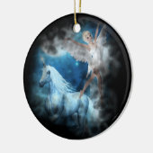 Sky Fee Asparas und Unicorn Vignette Keramikornament (Links)