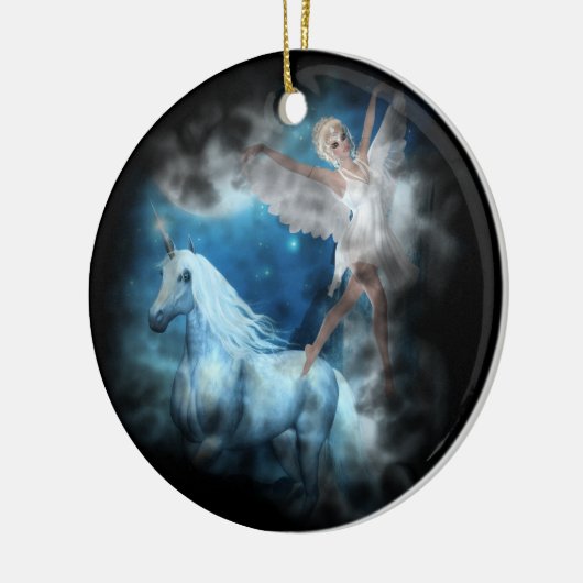Sky Fee Asparas und Unicorn Vignette Keramikornament (Links)