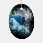Sky Fee Asparas und Unicorn Vignette Keramikornament (Hinten)