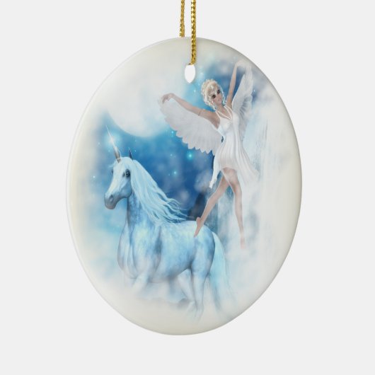 Sky Fee Asparas und Unicorn Vignette Keramikornament (Rechts)