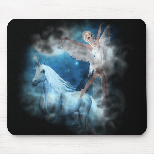 Sky Fee Asparas und Unicorn Vignette Mousepad (Vorne)