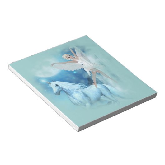 Sky Fee Asparas und Unicorn Vignette Notizblock (angewinkelt)