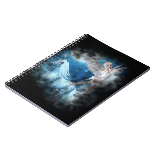 Sky Fee Asparas und Unicorn Vignette Notizblock (Linke Seite)