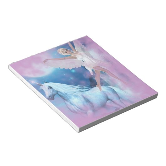 Sky Fee Asparas und Unicorn Vignette Notizblock (angewinkelt)