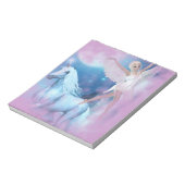 Sky Fee Asparas und Unicorn Vignette Notizblock (Rotiert)