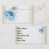 Sky Fee Asparas und Unicorn Vignette Visitenkarte (Vorne/Hinten)