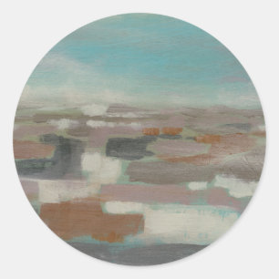 Sky Field II Runder Aufkleber