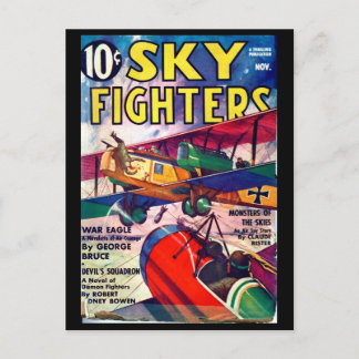 Sky Fighters - Nov 1937a_Pulp Art Postkarte