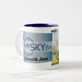 Sky.fm machen Jazz-Liveshow-Tasse glatt Zweifarbige Tasse (Vorderseite Links)