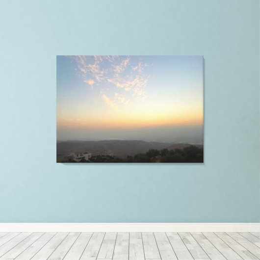 Sky Foto, Stretched Canvas Print Leinwanddruck (Insitu (Holzboden))