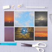 Sky Fotos Sunset Sky Wolken Vollmond Lila Seidenpapier (Handwerk)