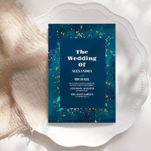 Sky Full Moon Celestial Galaxy Stars Hochzeit Einladung