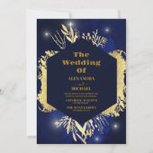 Sky Full Moon Night under the Stars Wedding Einladung (Vorderseite)